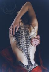 The biomechanic corset Tattoo by Sebastian Żmijewski, Bloody Art Sieradz, Poland