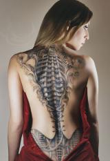 The biomechanic corset Tattoo by Sebastian Żmijewski, Bloody Art, Sieradz, Poland